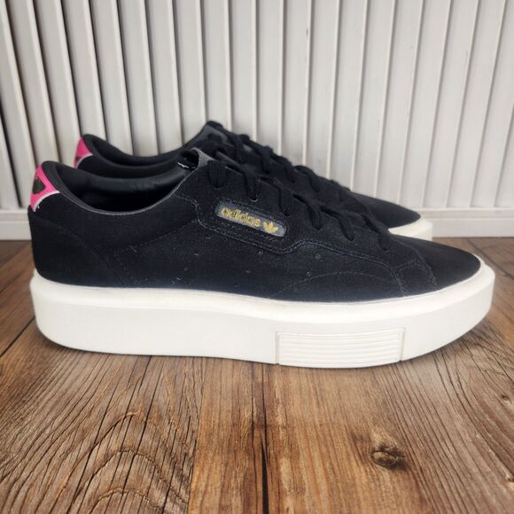 adidas Shoes - Adidas Originals Sleek Super Womens Sz 8.5 Black Suede City Sneaker Shoes EF8854
